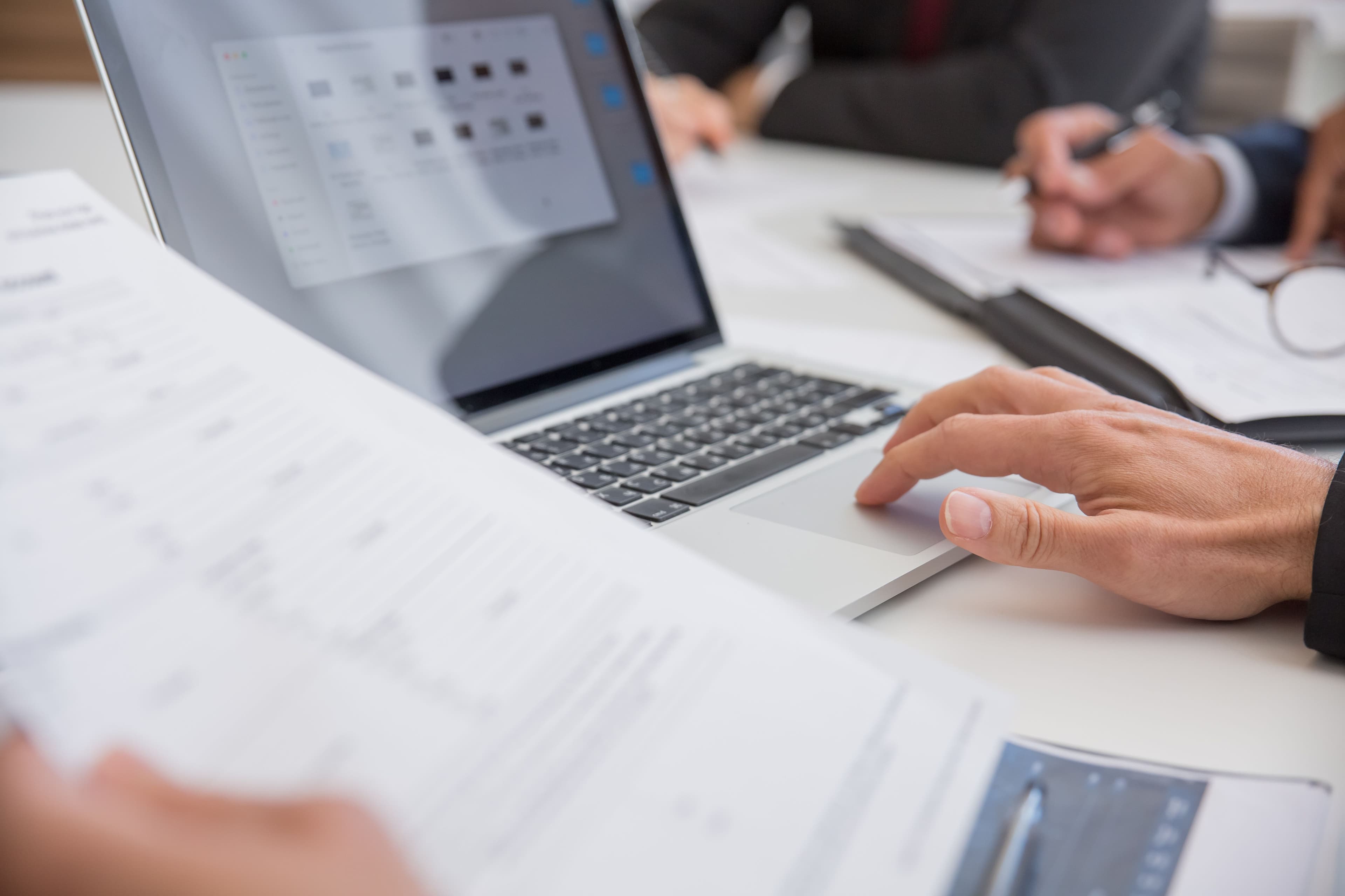 Billing professional reviewing documentation